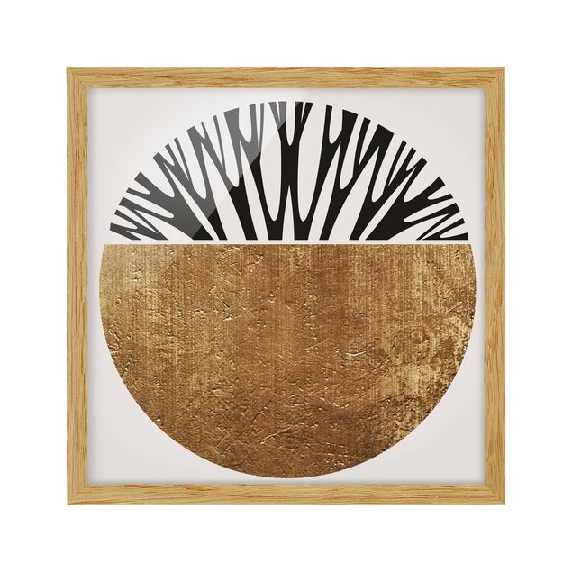 Tavlor abstrakt Abstract Shapes - Golden Circle