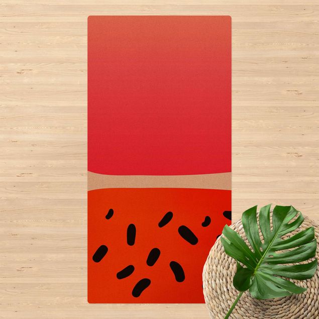 modern matta vardagsrum Abstract Shapes - Melon And Pink