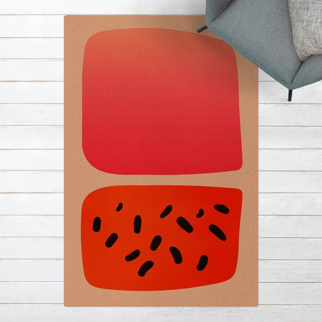 modern matta Abstract Shapes - Melon And Pink