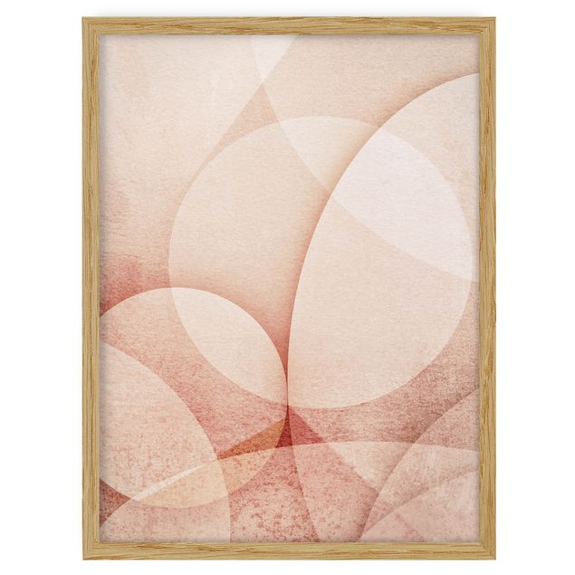 Tavlor abstrakt Abstract Graphics In Peach-Colour