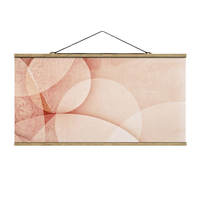 Tavlor modernt Abstract Graphics In Peach-Colour