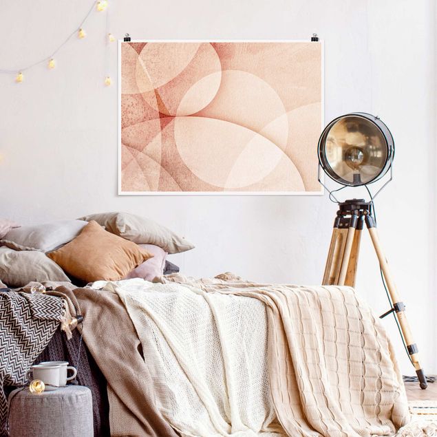 Posters abstrakt Abstract Graphics In Peach-Colour
