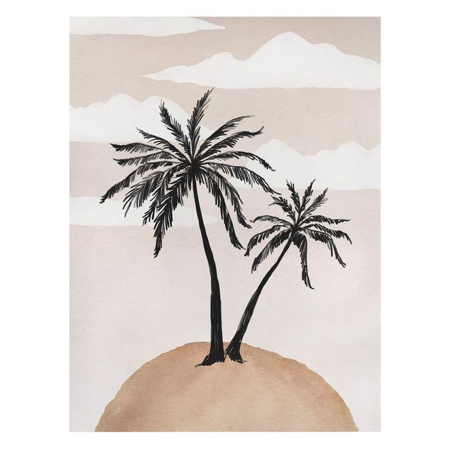 Tavlor Gal Design Abstract Island Of Palm Trees