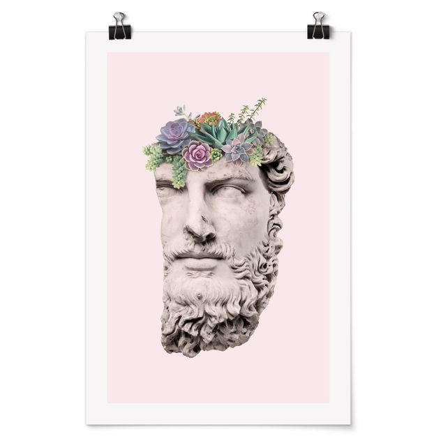 Posters konstutskrifter Head With Succulents