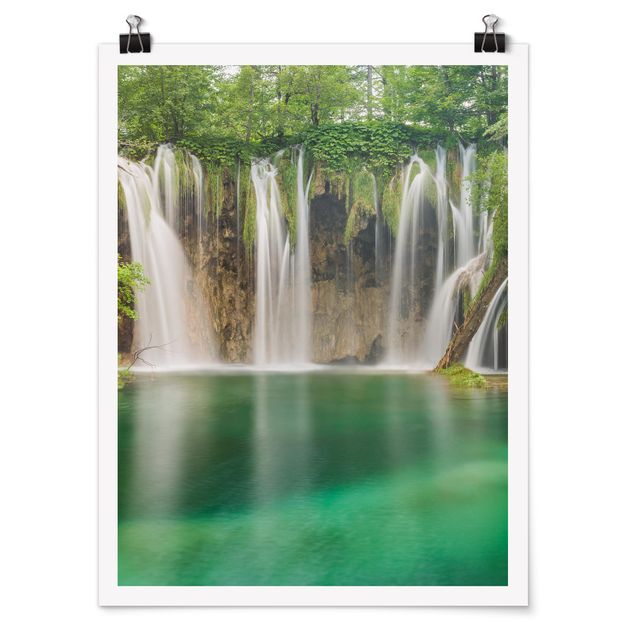 Posters landskap Waterfall Plitvice Lakes