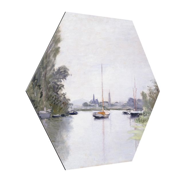 Konststilar Claude Monet - Argenteuil Seen From The Small Arm Of The Seine