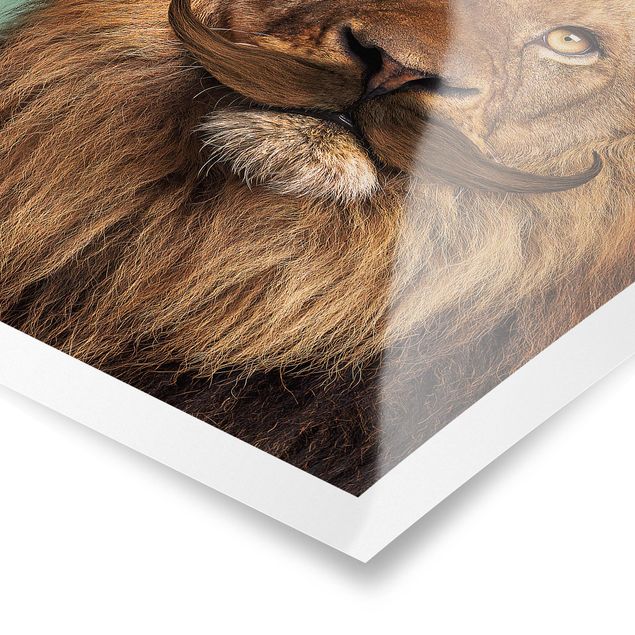 Tavlor konstutskrifter Lion With Beard