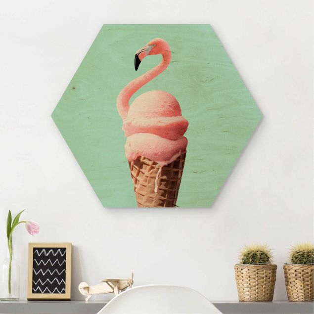 Tavlor Jonas Loose Ice Cream Cone With Flamingo