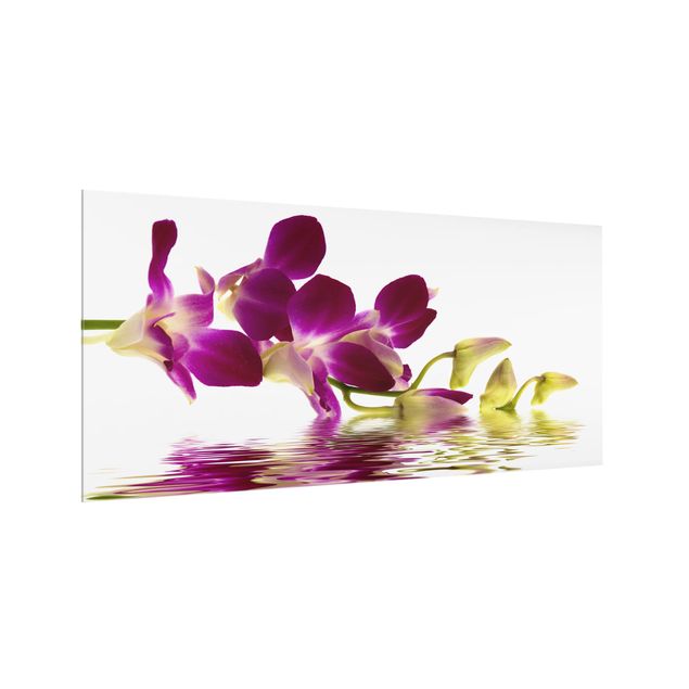 glasskiva kök Pink Orchid Waters