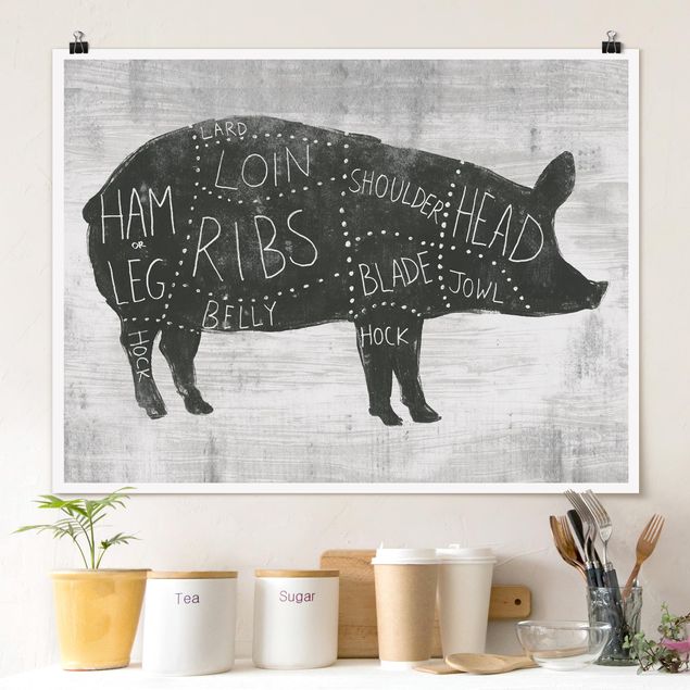 Kök dekoration Butcher Board - Pig