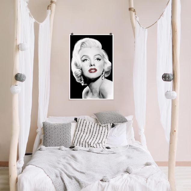 Posters vintage Marilyn With Earrings