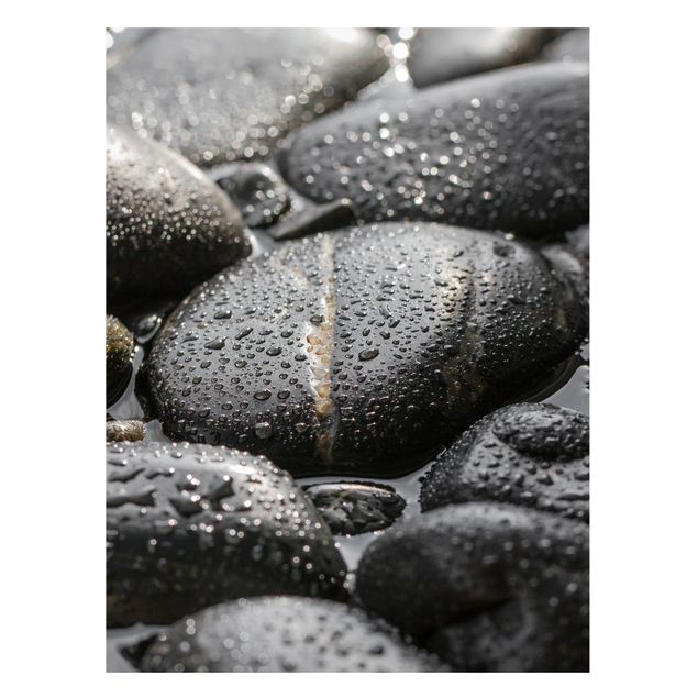 Magnettavla sten utseende Black Stones In Water