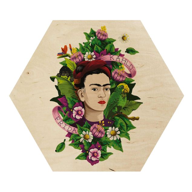 Tavlor Frida Kahlo Frida Kahlo - Frida, Monkey And Parrot