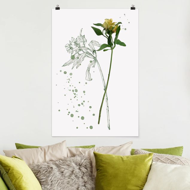 Kök dekoration Botanical Watercolour - Lily