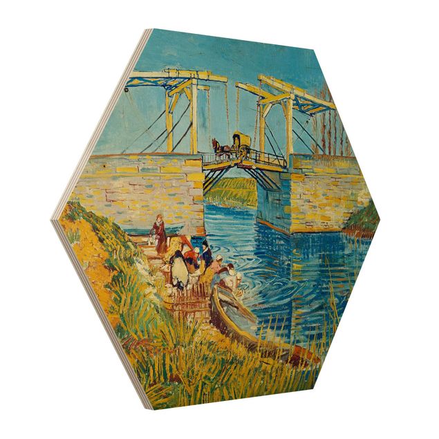 Konststilar Post Impressionism Vincent van Gogh - The Drawbridge at Arles with a Group of Washerwomen