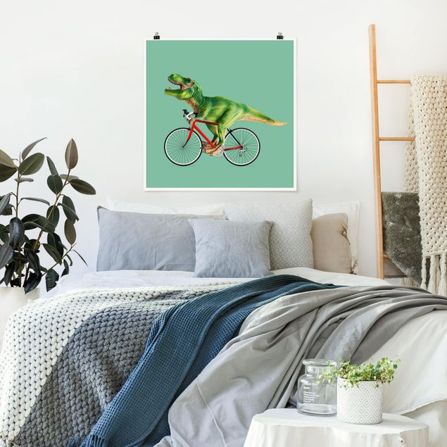 Kök dekoration Dinosaur With Bicycle