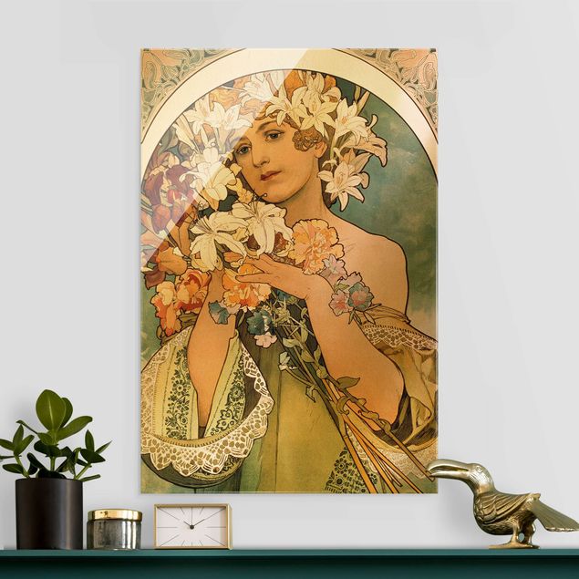 Konststilar Art Deco Alfons Mucha - Flower