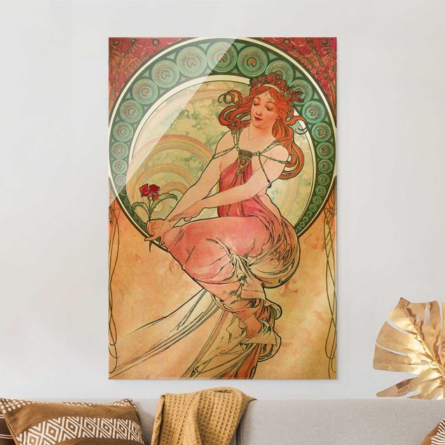 Konststilar Art Deco Alfons Mucha - Four Arts - Painting
