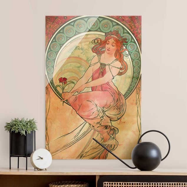 Kök dekoration Alfons Mucha - Four Arts - Painting