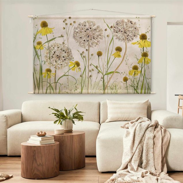 Kök dekoration Allium And Helenium Illustration