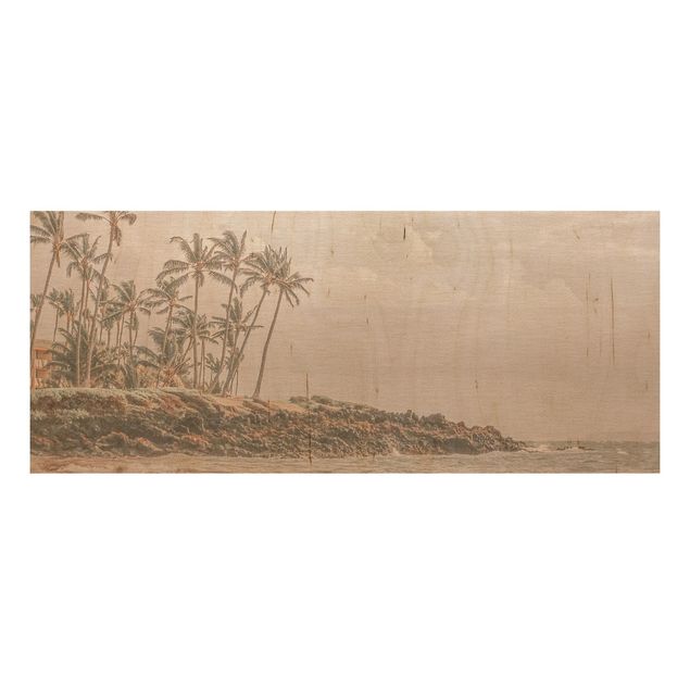Trätavlor landskap Aloha Hawaii Beach