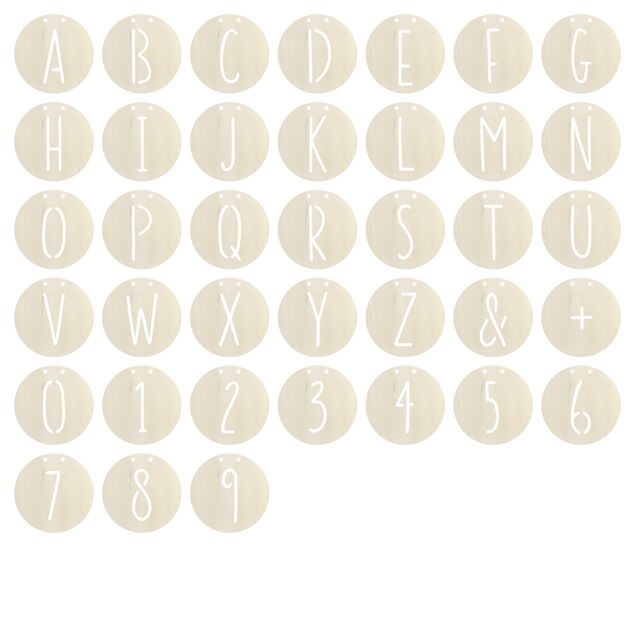 Tavlor modernt Alphabet Circle