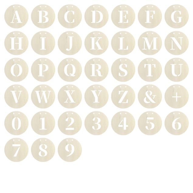 Tavlor modernt Alphabet Circle Serif