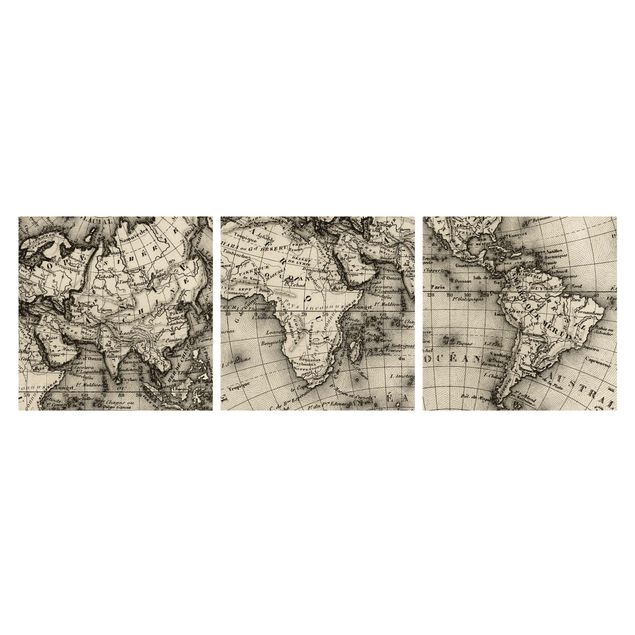 Tavlor grått Old World Map Details