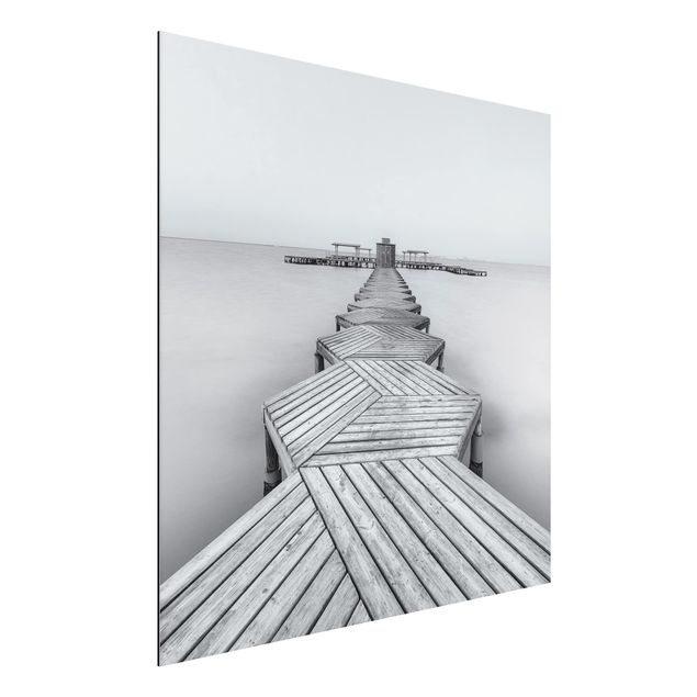 Tavlor landskap Wooden Pier In Black And White