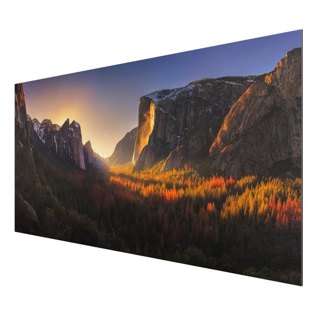 Tavlor landskap Sunset in Yosemite