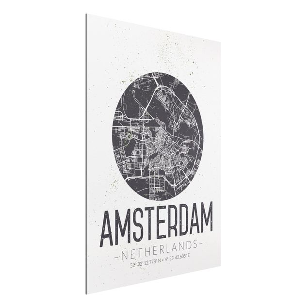 Kök dekoration Amsterdam City Map - Retro