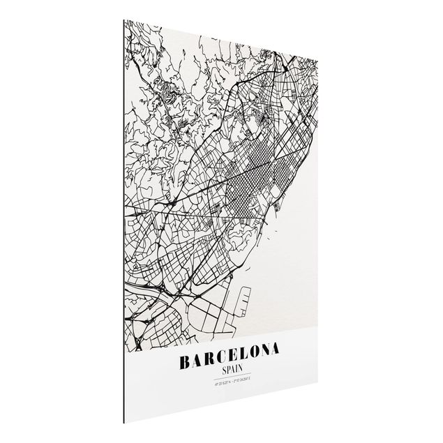 Kök dekoration Barcelona City Map - Classic