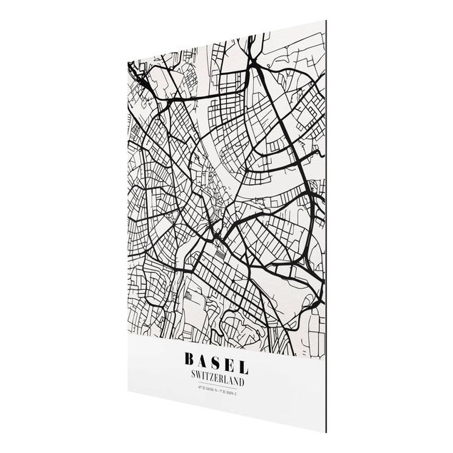 Tavlor ordspråk Basel City Map - Classic