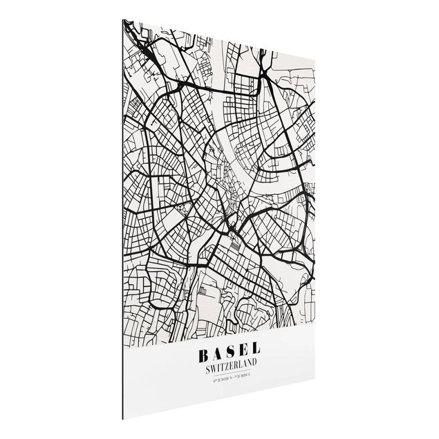 Kök dekoration Basel City Map - Classic