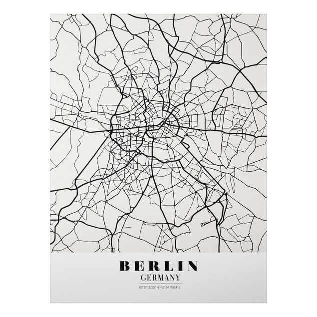 Tavlor världskartor Berlin City Map - Classic