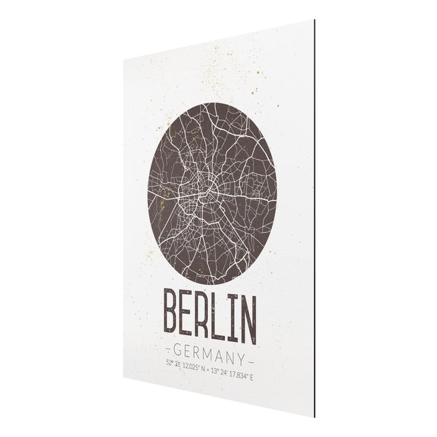 Tavlor ordspråk City Map Berlin - Retro