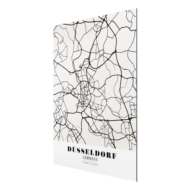 Tavlor ordspråk Dusseldorf City Map - Classic