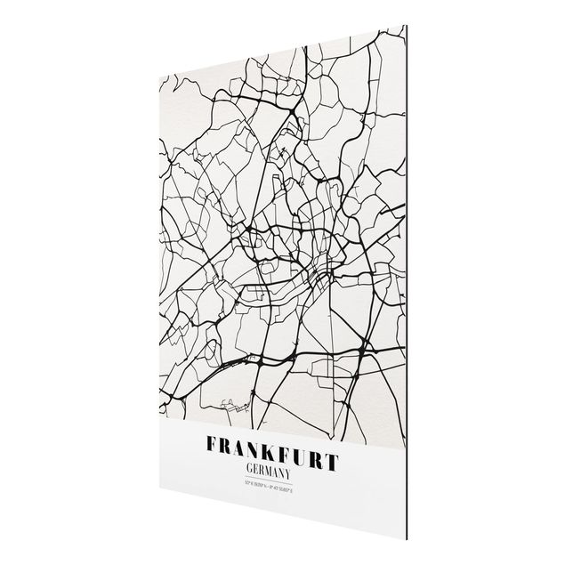 Tavlor ordspråk Frankfurt City City Map - Classical