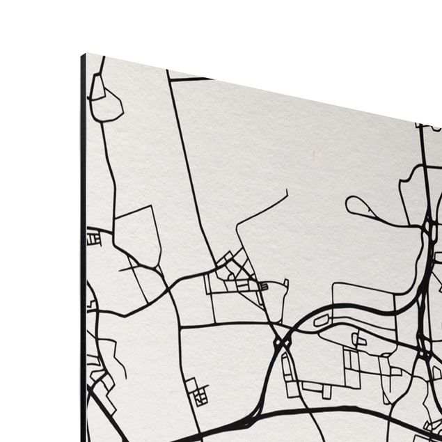 Tavlor svart och vitt Hannover City Map - Classic