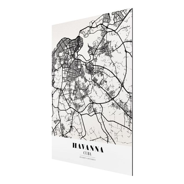 Tavlor ordspråk Havana City Map - Classic