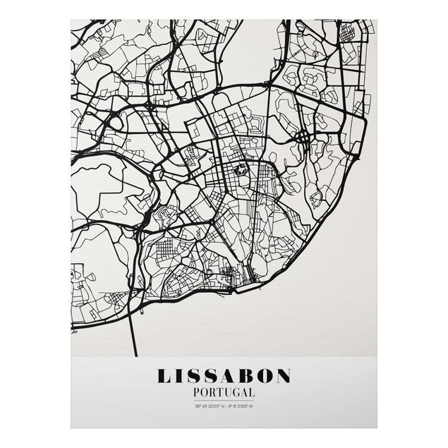 Tavlor världskartor Lisbon City Map - Classic