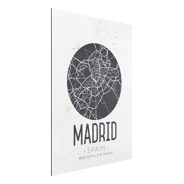 Kök dekoration Madrid City Map - Retro