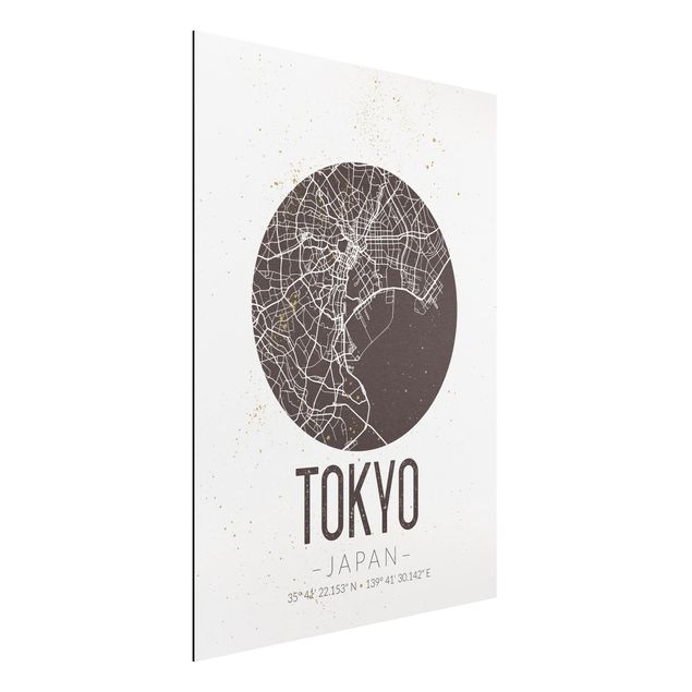 Kök dekoration Tokyo City Map - Retro