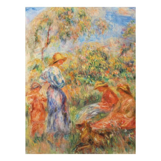 Konststilar Impressionism Auguste Renoir - Three Women and Child in a Landscape