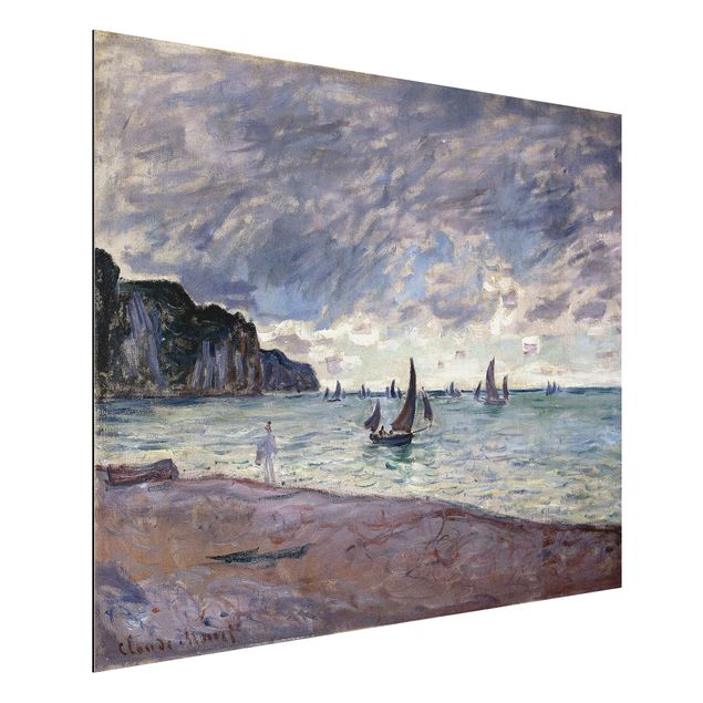 Kök dekoration Claude Monet - Fishing Boats In Front Of The Beach And Cliffs Of Pourville