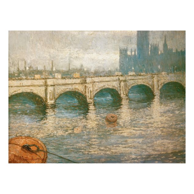 Konststilar Impressionism Claude Monet - Thames Bridge And Parliament Building In London