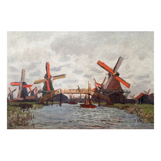 Konststilar Impressionism Claude Monet - Windmills in Westzijderveld near Zaandam