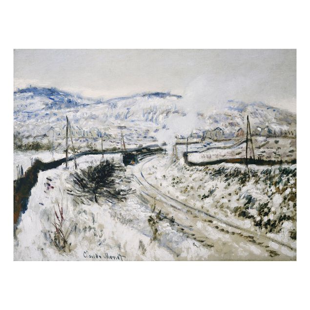 Konststilar Impressionism Claude Monet - Train In The Snow At Argenteuil