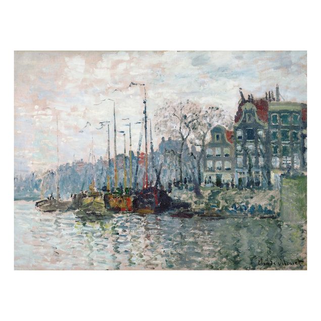 Konststilar Impressionism Claude Monet - View Of The Prins Hendrikkade And The Kromme Waal In Amsterdam