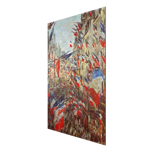 Konstutskrifter Claude Monet - The Rue Montorgueil with Flags